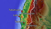 Cile, la zona di Concepcion, epicentro del sisma. Da en.wikipedia.org