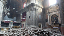 La chiesa collegiata di Pieve di Cento dopo il terremoto