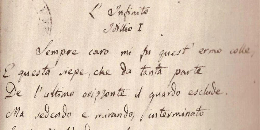 Il manoscritto de L'Infinito