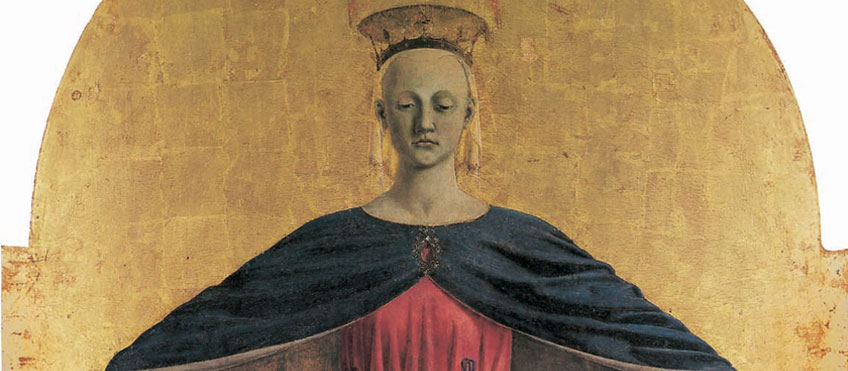 Piero della Francesca, Madonna della Misericordia, 1445-1462, olio su tavola. Museo Civico, Sansepolcro