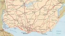 Mappa dell'Uruguay